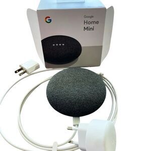 Google Nest Mini Gray Smart Speaker (European plug) with Adapter